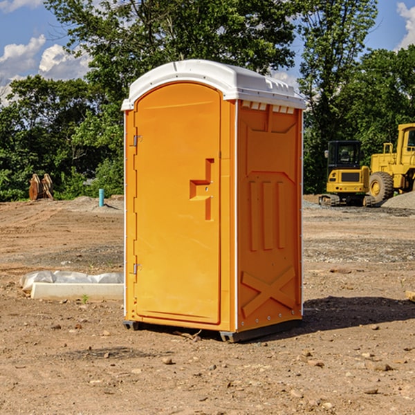 how often are the porta potties cleaned and serviced during a rental period in Tarkio